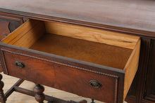 Load image into Gallery viewer, Jacobean Style Carved Wood Buffet Server Cabinet with Drawers and Side Storage