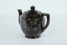 Load image into Gallery viewer, Hand-Decorated Japanese Ceramic Teapot with Lid – Floral Motif