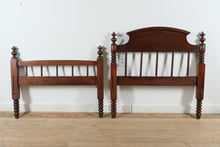 Load image into Gallery viewer, Antique Jenny Lind Twin Bed with New Metal Rails
