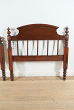 Load image into Gallery viewer, Antique Jenny Lind Twin Bed with New Metal Rails