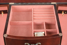 Load image into Gallery viewer, Cherry Jewelry Armoire with Mirror and Side Necklace Storage Cabinet