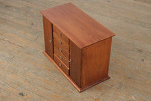 Load image into Gallery viewer, Wood Jewelry Armoire Chest Tabletop Organizer with Drawers and Necklace Doors