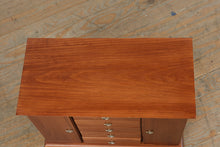 Load image into Gallery viewer, Wood Jewelry Armoire Chest Tabletop Organizer with Drawers and Necklace Doors
