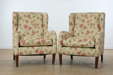 Load image into Gallery viewer, Pair of Joe Ruggiero Collection Wingback Chairs