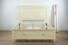 Load image into Gallery viewer, Jofran Full Size Storage Bed Cream Painted Wood Panel Headboard with Drawer