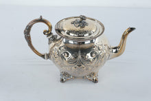 Load image into Gallery viewer, John Turton Sheffield Hand Chased Silver Plate Teapot 788 Vintage