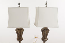 Load image into Gallery viewer, Pair of Acanthus Carved Lamps by John Richard