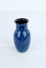 Load image into Gallery viewer, Josh Simpson Signed Blue Studio Art Glass Vase 1998 Hand Blown