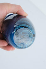 Load image into Gallery viewer, Josh Simpson Signed Blue Studio Art Glass Vase 1998 Hand Blown