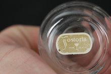 Load image into Gallery viewer, Fostoria Etched Glass Salt and Pepper Shakers Silver Tone Tops Set