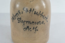 Load image into Gallery viewer, Antique Z N Bros Fort Edward NY Stoneware Jug 3 Gallon Syracuse Advertising