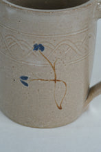 Load image into Gallery viewer, Jugtown Pottery Stoneware Pitcher and Mug Set with Cobalt Floral Motif