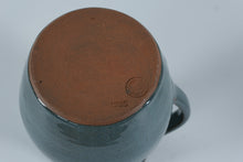 Load image into Gallery viewer, Jugtown Pottery Pitcher – Handcrafted Stoneware Blue Glaze, Signed & Dated 1995