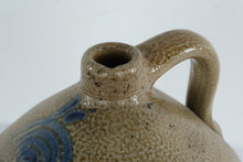 Load image into Gallery viewer, Antique Stoneware Jug Cobalt Blue Floral Decor 12 Inch Round 16 Inch Tall