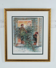 Load image into Gallery viewer, Just Believe by Trisha Romance – Limited Edition Signed & Numbered Print (70/2000) – 21.5" x 25" Framed Christmas Art