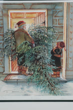 Load image into Gallery viewer, Just Believe by Trisha Romance – Limited Edition Signed & Numbered Print (70/2000) – 21.5" x 25" Framed Christmas Art
