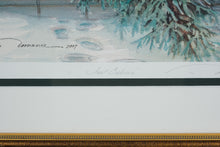 Load image into Gallery viewer, Just Believe by Trisha Romance – Limited Edition Signed & Numbered Print (70/2000) – 21.5" x 25" Framed Christmas Art
