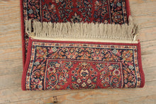 Load image into Gallery viewer, Karastan Red Sarouk Rug 2x4 Wool Oriental USA Floral Fringe