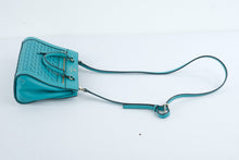 Load image into Gallery viewer, Kate Spade Turquoise Leather Laser Cut Satchel Crossbody Bag