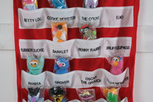 Load image into Gallery viewer, Sesame Street Mini Beans Kelloggs 1999 Plush Lot With Wall Display Organizer
