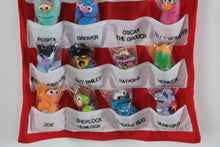 Load image into Gallery viewer, Sesame Street Mini Beans Kelloggs 1999 Plush Lot With Wall Display Organizer
