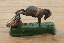 Load image into Gallery viewer, 1.) J E Stevens I Always Did Spise a Mule Cast Iron Mechanical Bank Bowen 1879