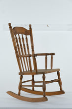 Load image into Gallery viewer, Antique Kid’s Rocking Chair – Wooden with Carved Backrest