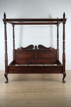 Load image into Gallery viewer, Grande Mahogany King Size Canopy Bed