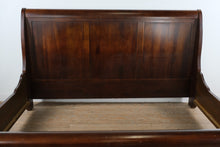 Load image into Gallery viewer, King Size Cherry Finish Sleigh Bed Frame in Traditional Style