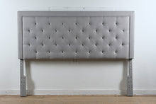 Load image into Gallery viewer, Light Gray Upholstered Tufted King Headboard