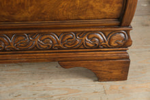 Load image into Gallery viewer, King Burl Walnut Sleigh Bed with Rails — Charles X Inspired Design