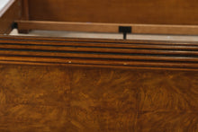 Load image into Gallery viewer, King Burl Walnut Sleigh Bed with Rails — Charles X Inspired Design