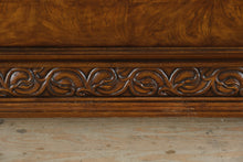 Load image into Gallery viewer, King Burl Walnut Sleigh Bed with Rails — Charles X Inspired Design