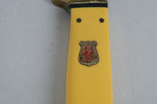 Load image into Gallery viewer, Kissing Crane KC5084 Fixed Blade Knife – Yellow Handle, Stainless, Sheath & Box