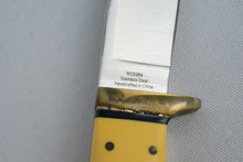 Load image into Gallery viewer, Kissing Crane KC5084 Fixed Blade Knife – Yellow Handle, Stainless, Sheath & Box