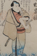Load image into Gallery viewer, Kunichika Standing Actor - Woodcut in Color