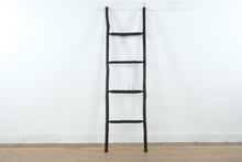 Load image into Gallery viewer, Rustic Blackened Twig Blanket Ladder Primitive Folk Art Wood Display Rack