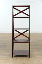 Load image into Gallery viewer, Ladder-Style Wooden Shelf with X-Back Design