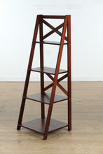Load image into Gallery viewer, Ladder-Style Wooden Shelf with X-Back Design