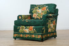 Load image into Gallery viewer, Green Chinoiserie Upholstered Lounge Chair by Laine of Hickory
