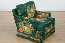 Load image into Gallery viewer, Green Chinoiserie Upholstered Lounge Chair by Laine of Hickory