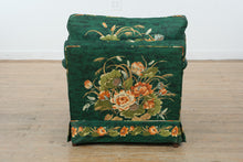 Load image into Gallery viewer, Green Chinoiserie Upholstered Lounge Chair by Laine of Hickory