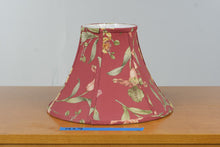 Load image into Gallery viewer, Floral Fabric Bell Lamp Shade Burgundy Pink Green Botanical 14 Inch
