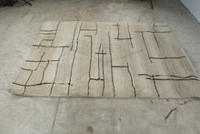 Load image into Gallery viewer, Allen Roth Lamport Ivory 5x8 Area Rug Modern Abstract Geometric Cream Brown