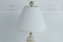 Load image into Gallery viewer, Pair of Tall Ivory Floral Table Lamps with Ornate Bases 32 Inch Classic Style
