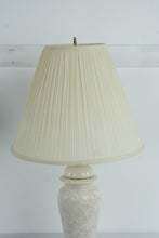 Load image into Gallery viewer, Pair of Tall Ivory Floral Table Lamps with Ornate Bases 32 Inch Classic Style