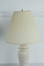 Load image into Gallery viewer, Pair of Tall Ivory Floral Table Lamps with Ornate Bases 32 Inch Classic Style