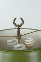 Load image into Gallery viewer, Brass Triple Candlestick Table Lamp with Green Tole Shade, Classic Traditional Style, 21.5ā Tall (Copy)