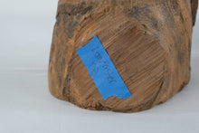 Load image into Gallery viewer, Hand Carved Wooden Owl Sculpture on Natural Log Base Signed Rich Snider