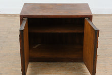 Load image into Gallery viewer, 1970s Lane Pueblo Brutalist Oak Nightstand Cabinet